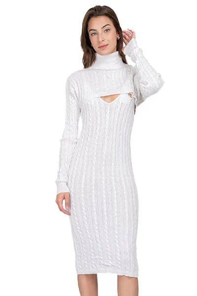 Vestido Midi Tejido Mangas sold by Shasa