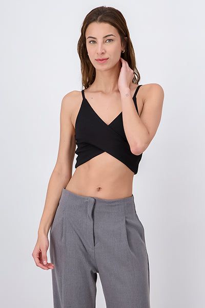 Top crop cruzado cierre sold by Shasa