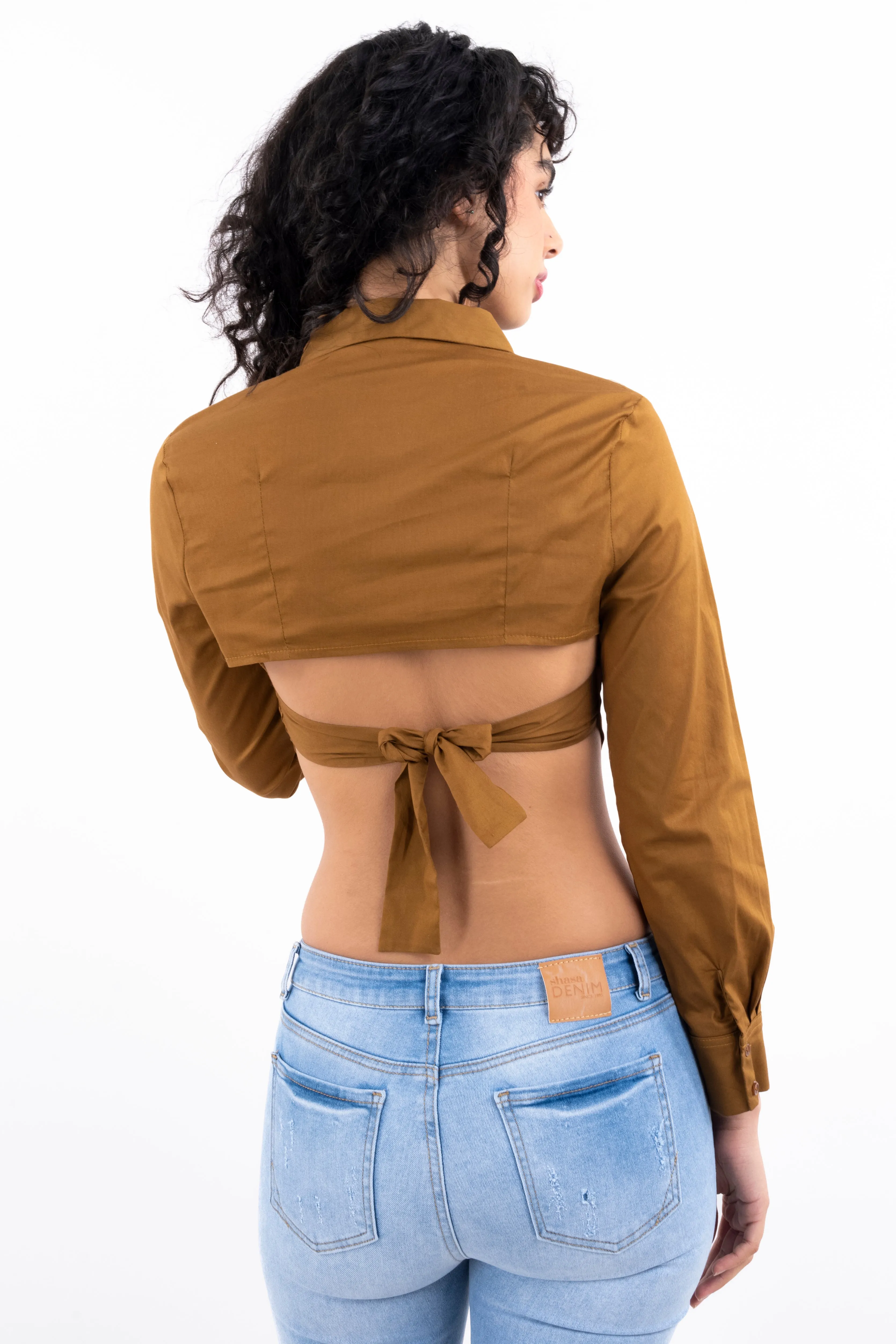 Camisa crop cintas espalda sold by Shasa product image thumbnail 4