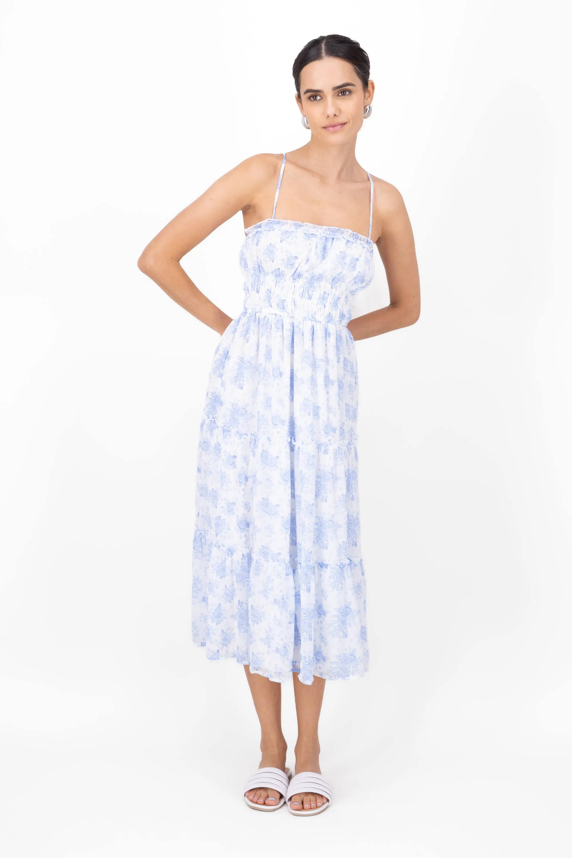 Vestido midi flores sold by Shasa