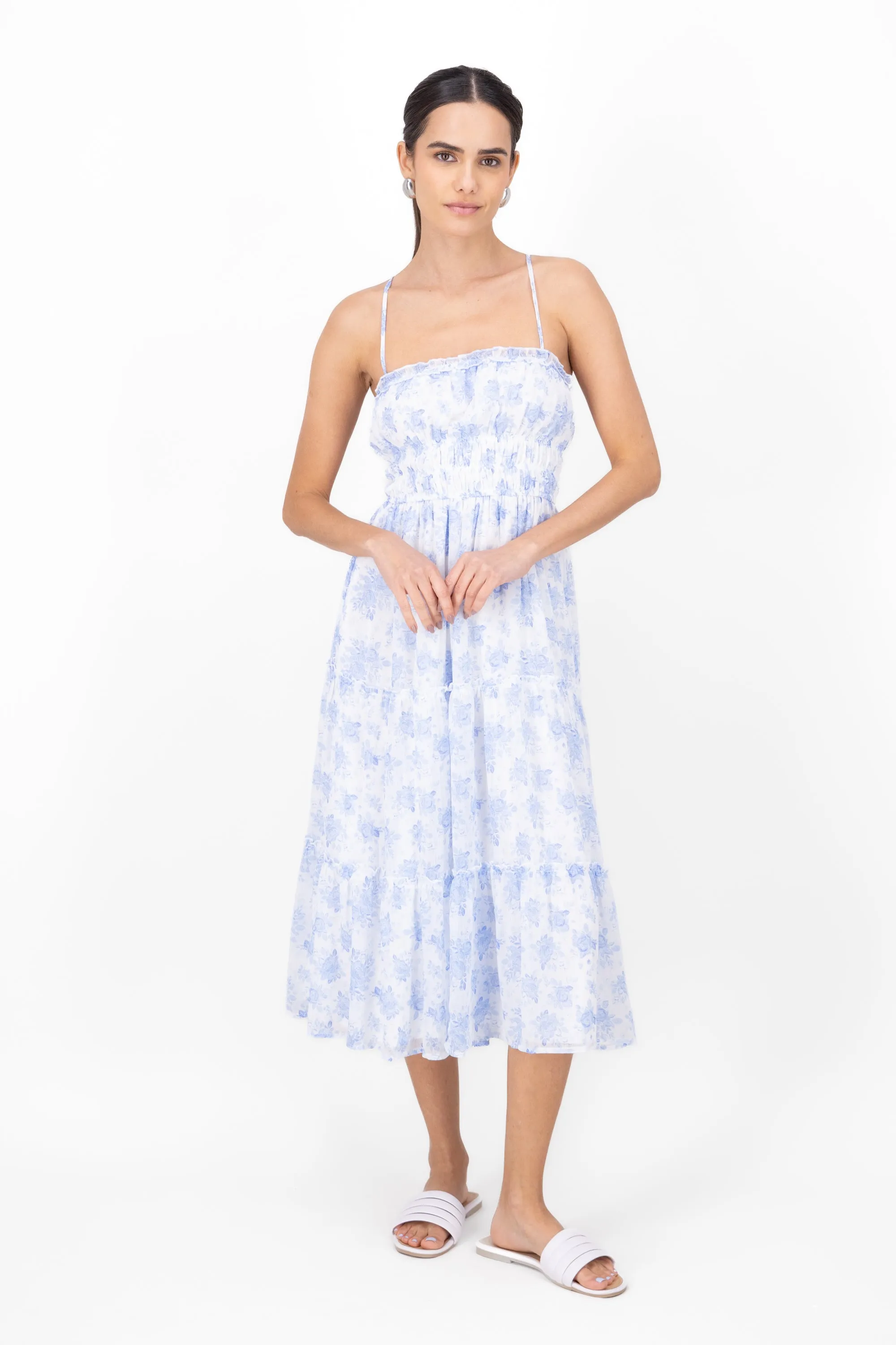 Vestido midi flores sold by Shasa product image thumbnail 2