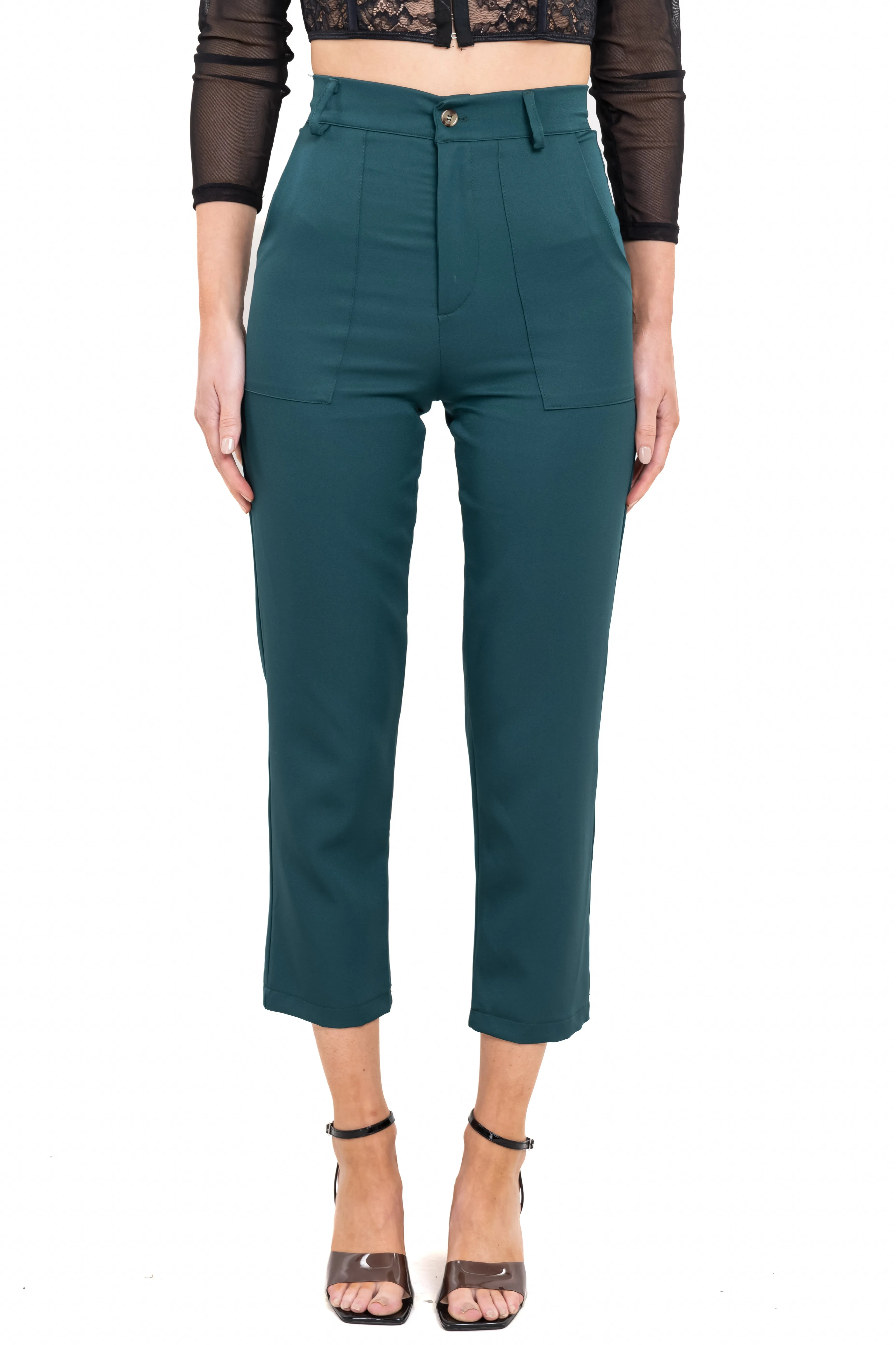 Pantalón Cintura Alta Bolsas sold by Shasa