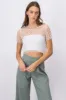 Top mesh manga corta lentejuelas sold by Shasa