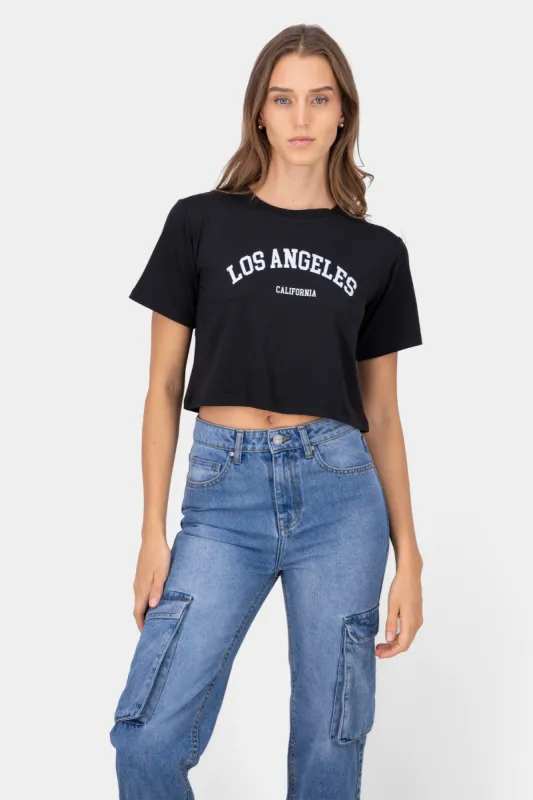 Playera crop los angeles sold by Shasa