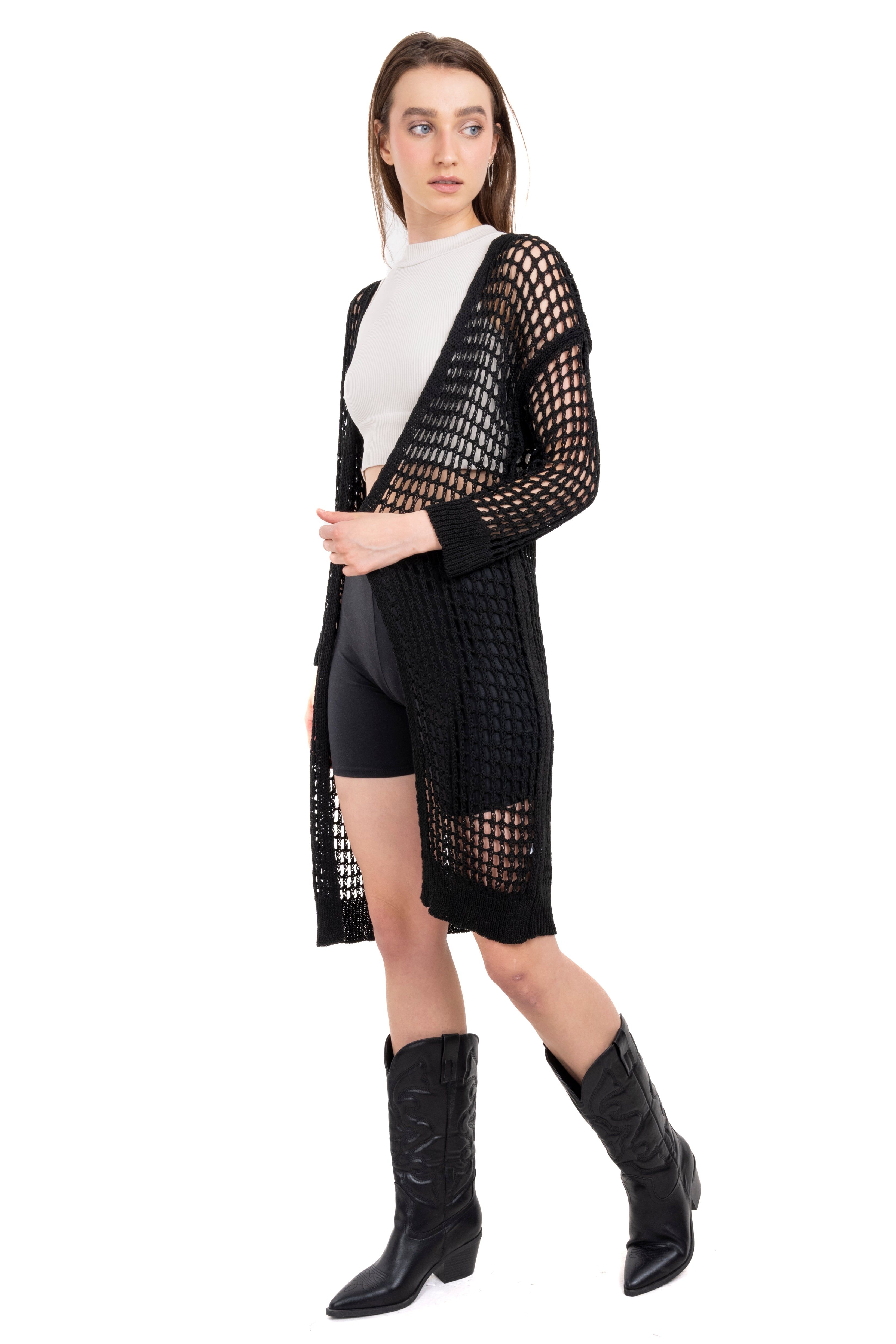 Suéter largo tejido abierto sold by Shasa