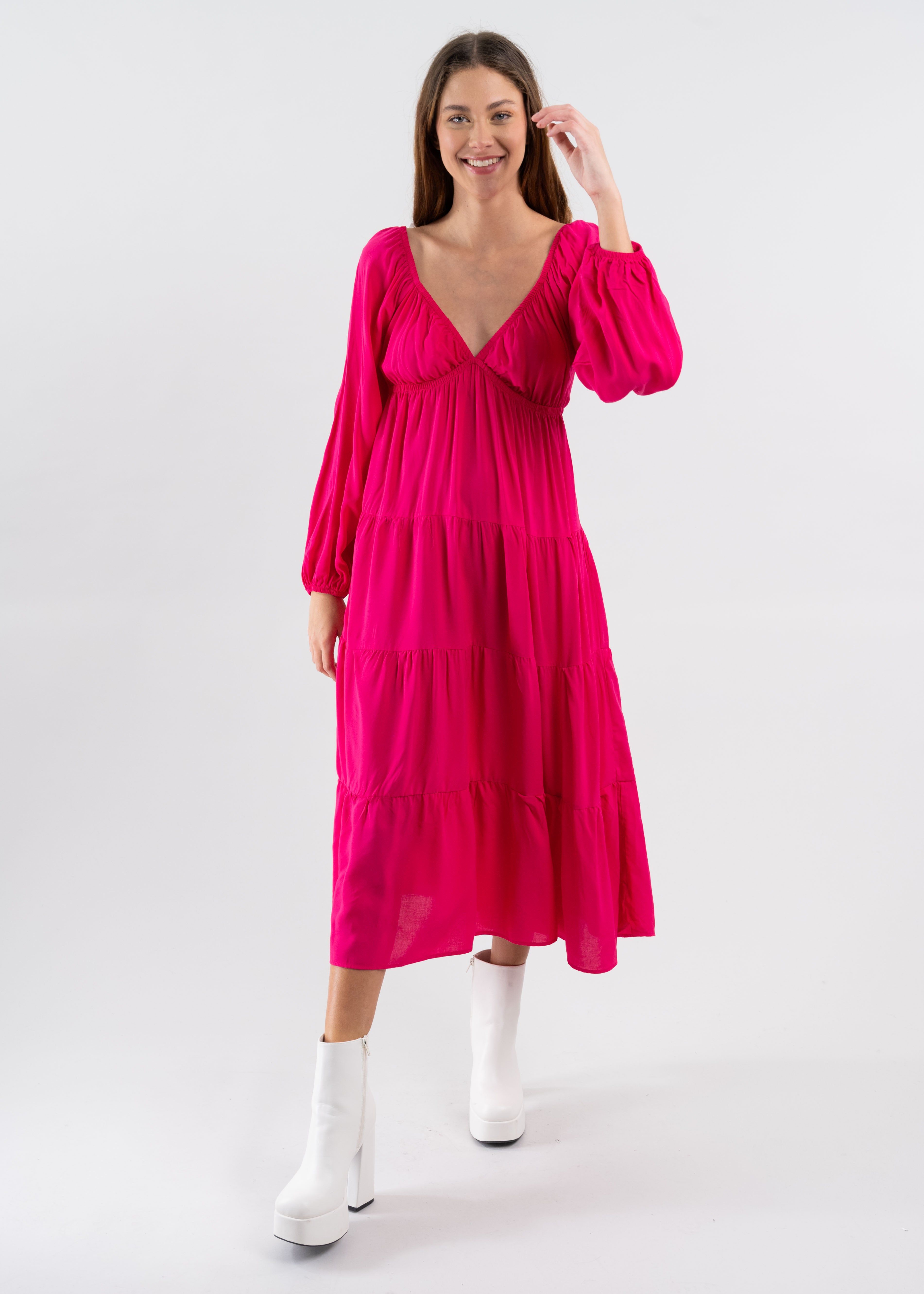 Vestido maxi manga larga amplio sold by Shasa