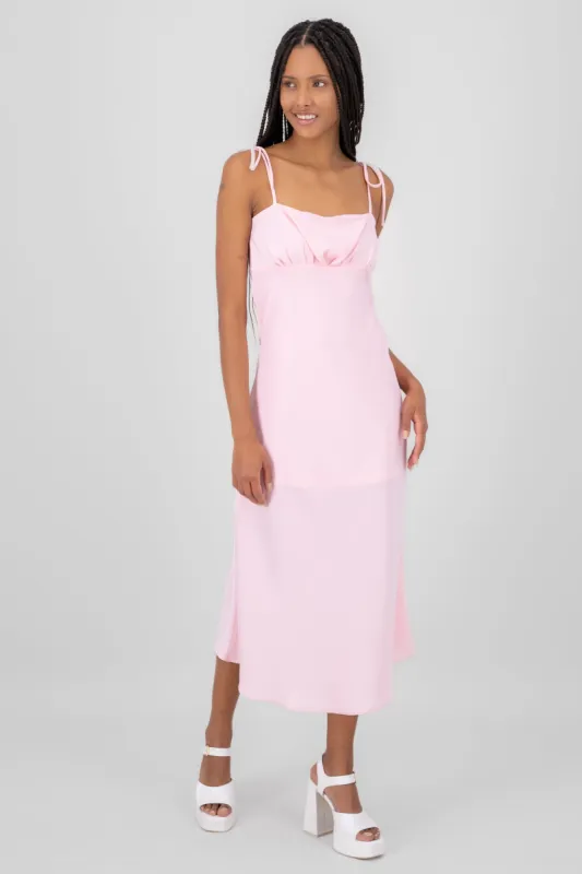 Vestido satinado liso sold by Shasa
