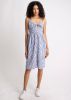 Vestido midi escote nudo estampado rayas sold by Shasa