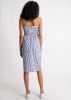 Vestido midi escote nudo estampado rayas sold by Shasa