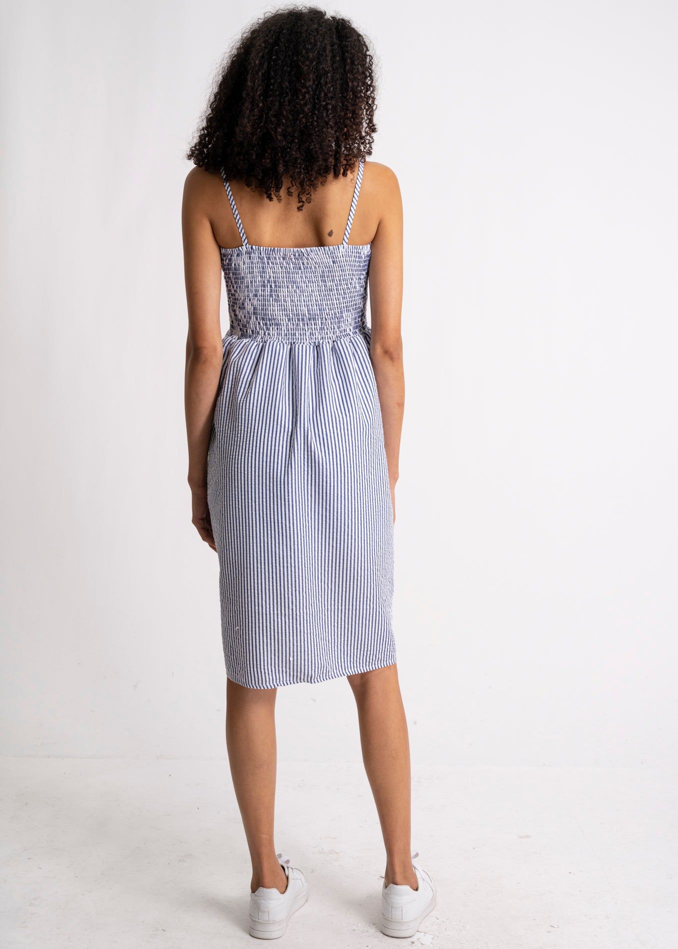 Vestido midi escote nudo estampado rayas sold by Shasa product image thumbnail 4