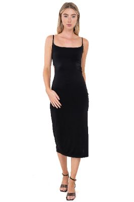 Vestido midi tirantes abertura sold by Shasa