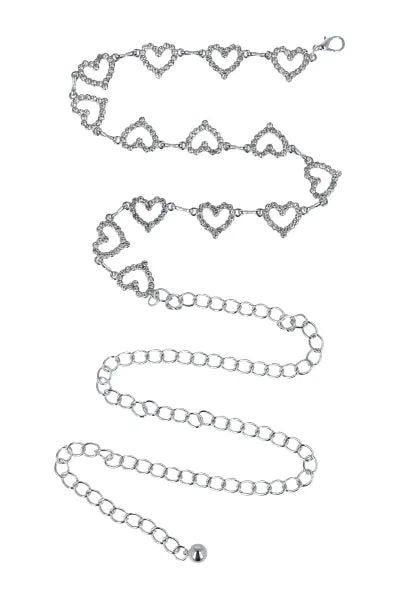 Cinturón Cadena Corazones Brillos sold by Shasa