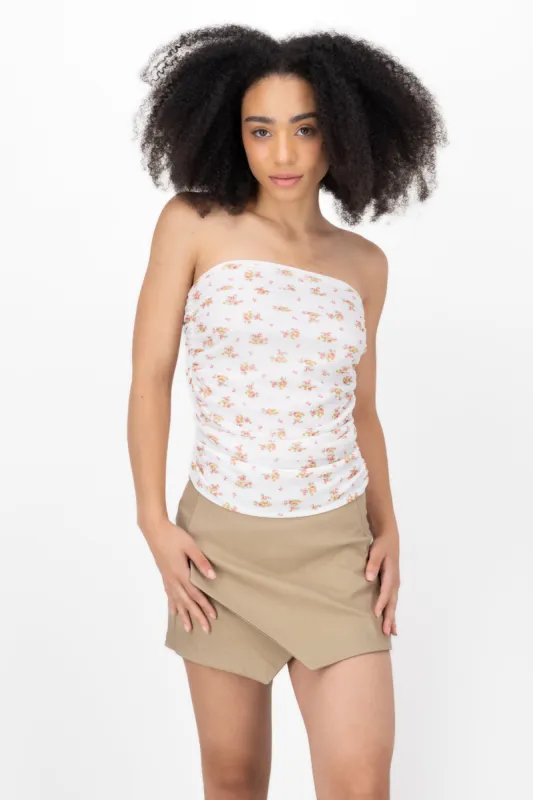Top drapeado mesh estampado sold by Shasa