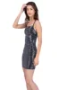Vestido mini lentejuela con cuello cascada sold by Shasa