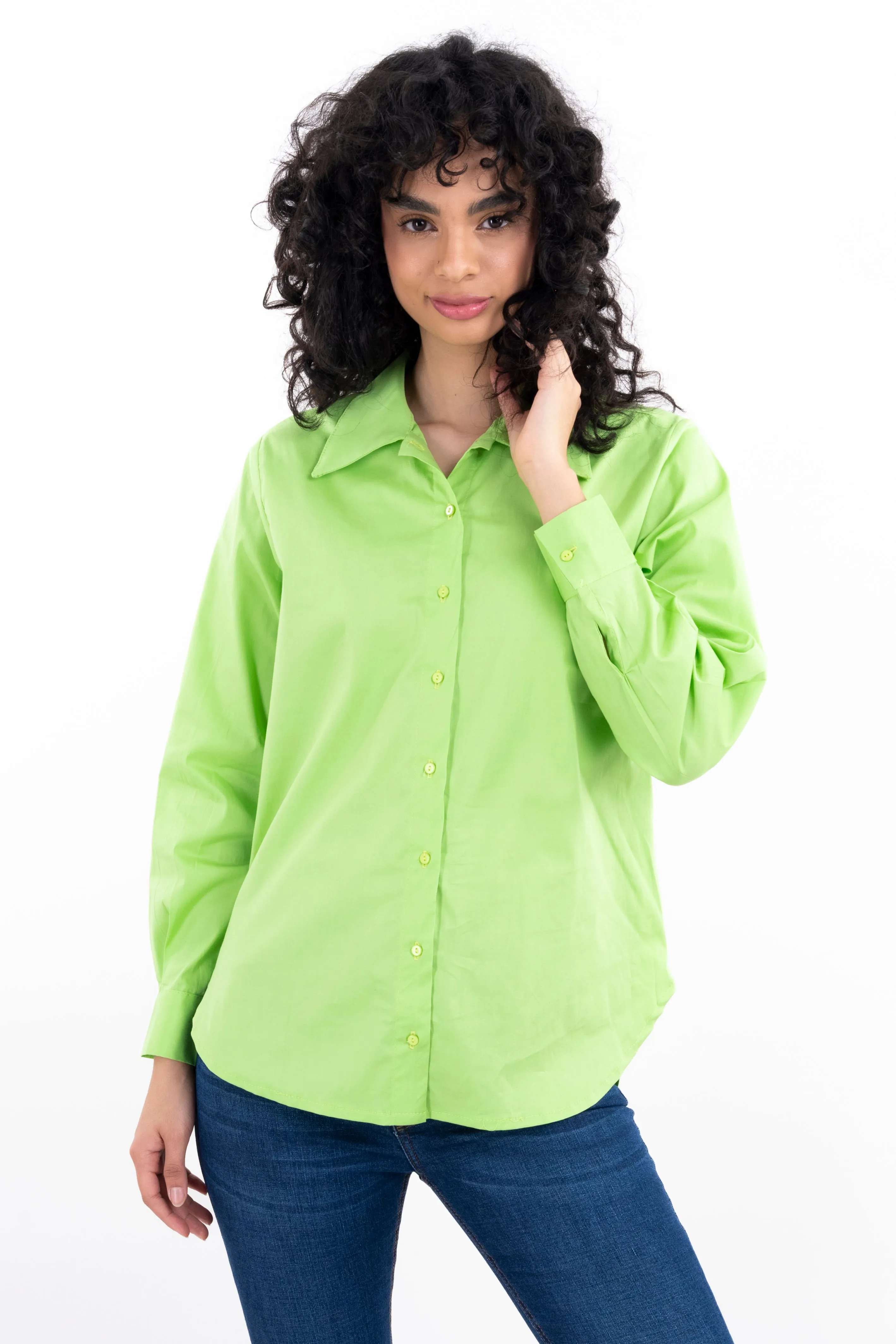 Camisa lisa manga larga sold by Shasa