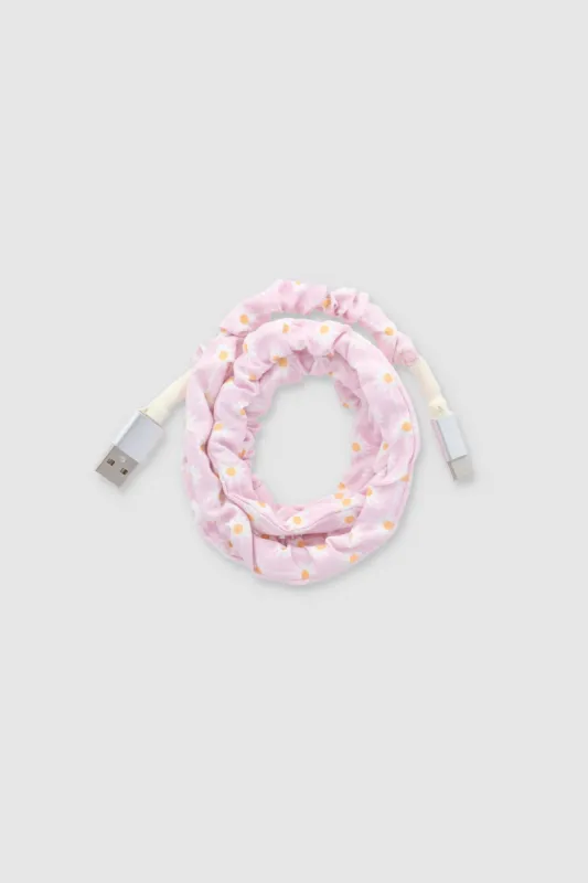 Cable Cargador Tela Flores sold by Shasa