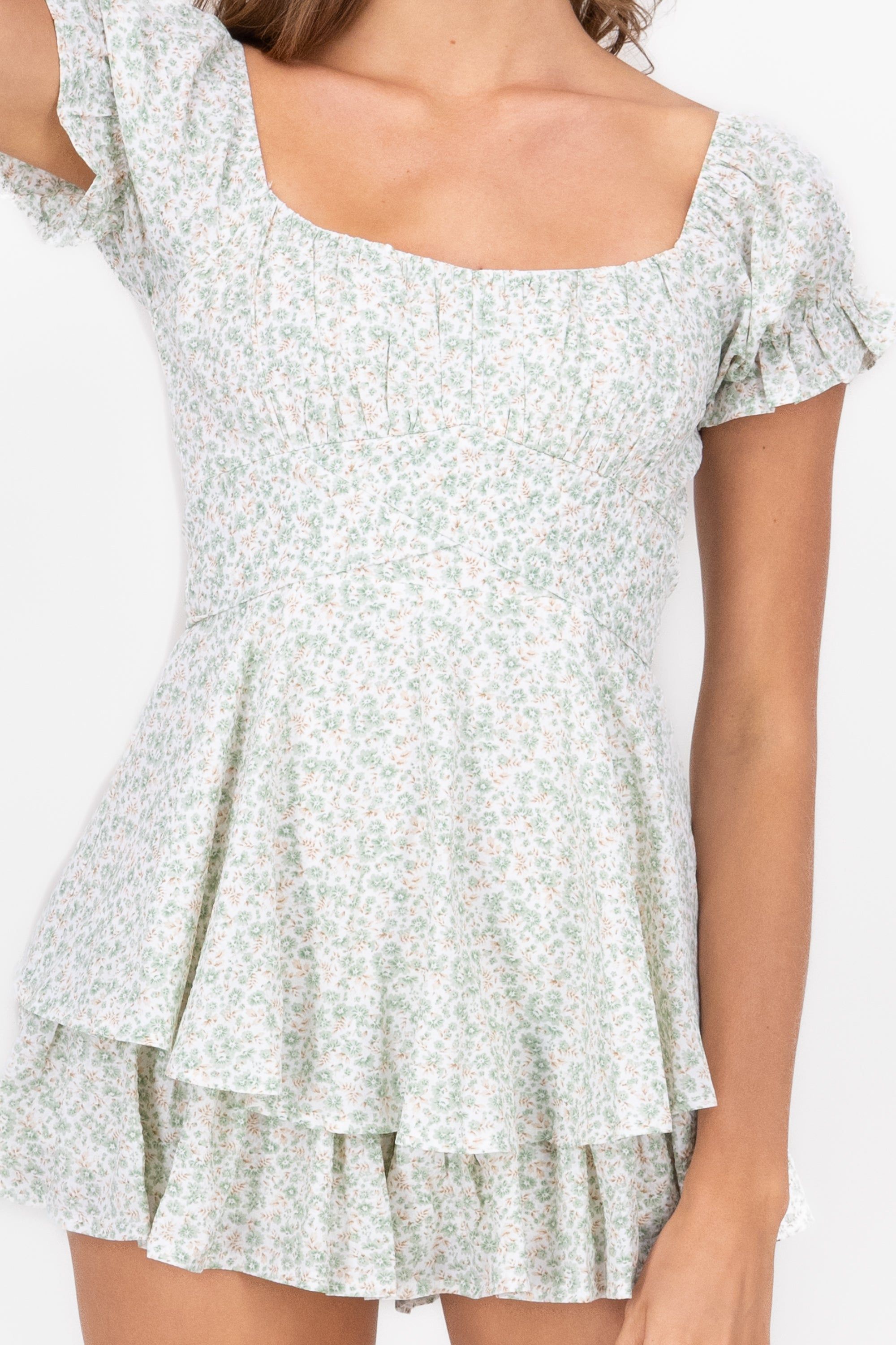 Romper Manga Corta Olanes Estampado Flores sold by Shasa product image thumbnail 5