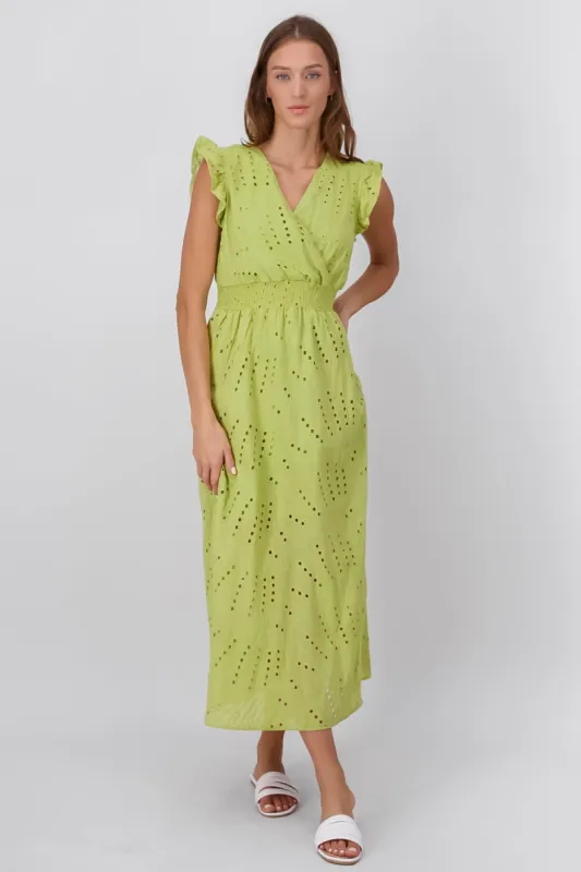 Vestido Midi Detalle Encaje Bordado Hypsters sold by Shasa