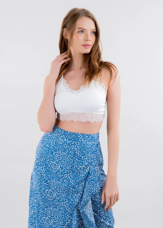 Bralette acanalado encaje sold by Shasa