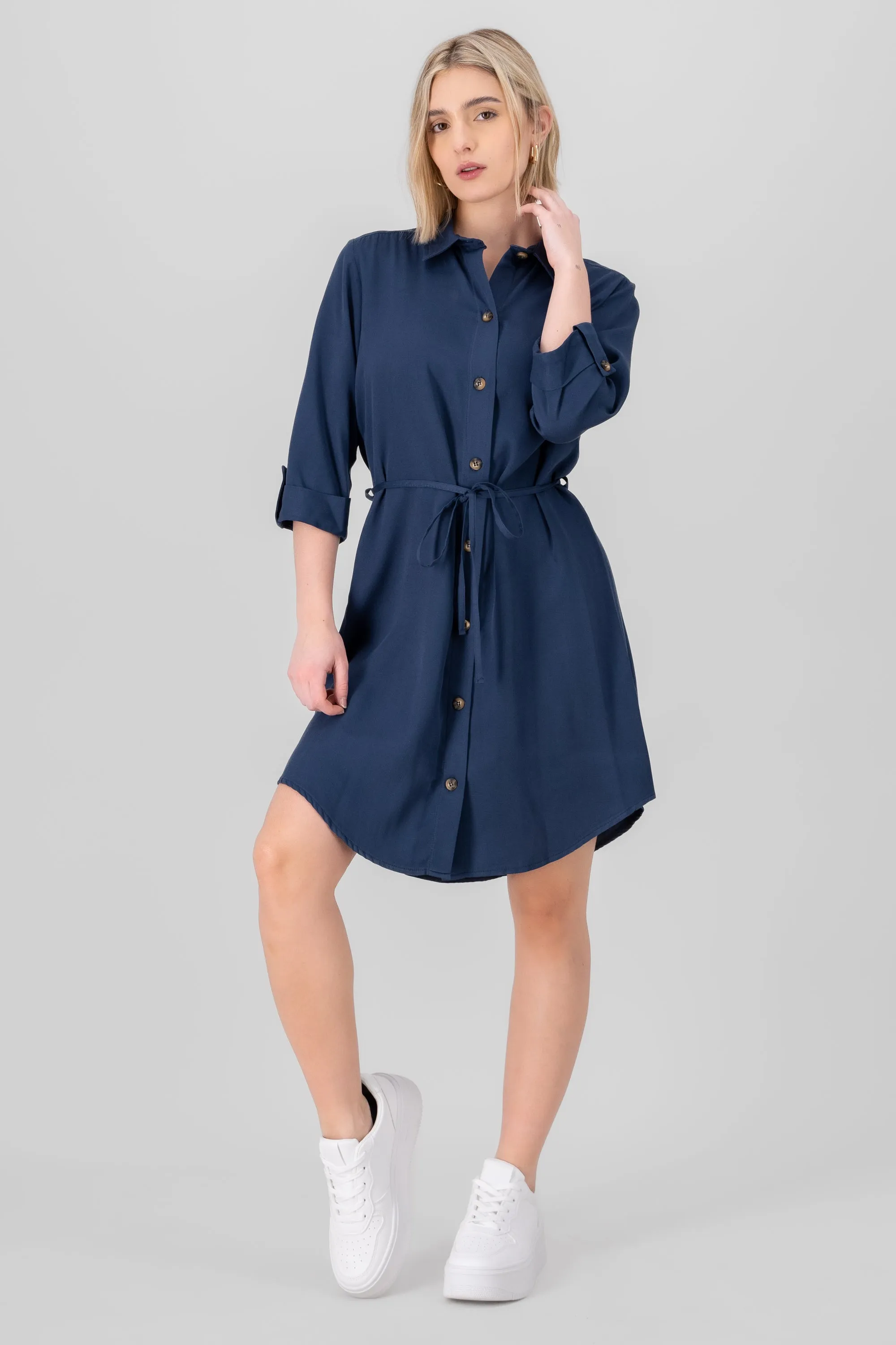 Vestido camisero liso sold by Shasa