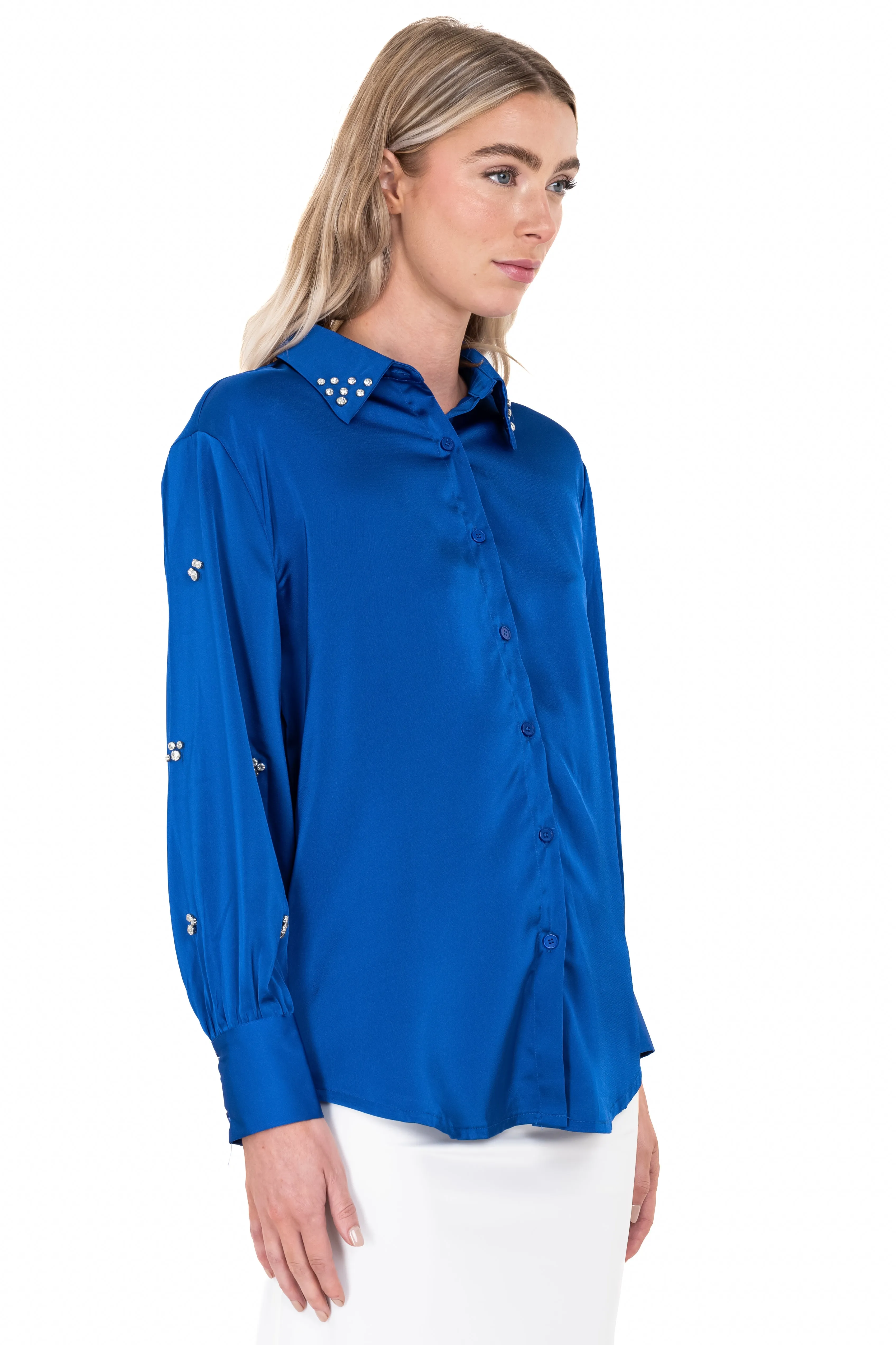 Camisa satín mangas brillos sold by Shasa product image thumbnail 3