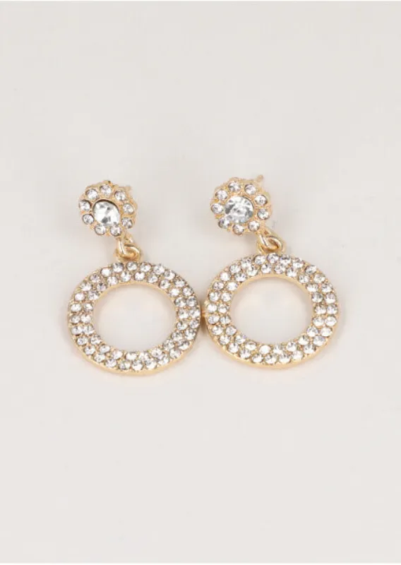 Aretes Circulo Brillos sold by Shasa