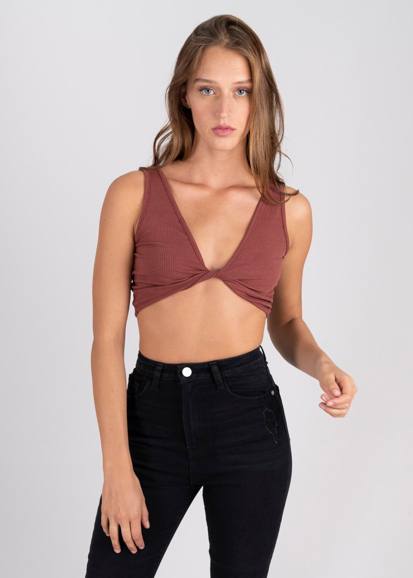 Top acanalado fruncido sold by Shasa