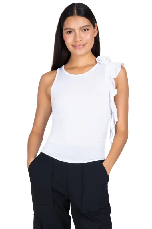 Top cuello redondo  flor sold by Shasa