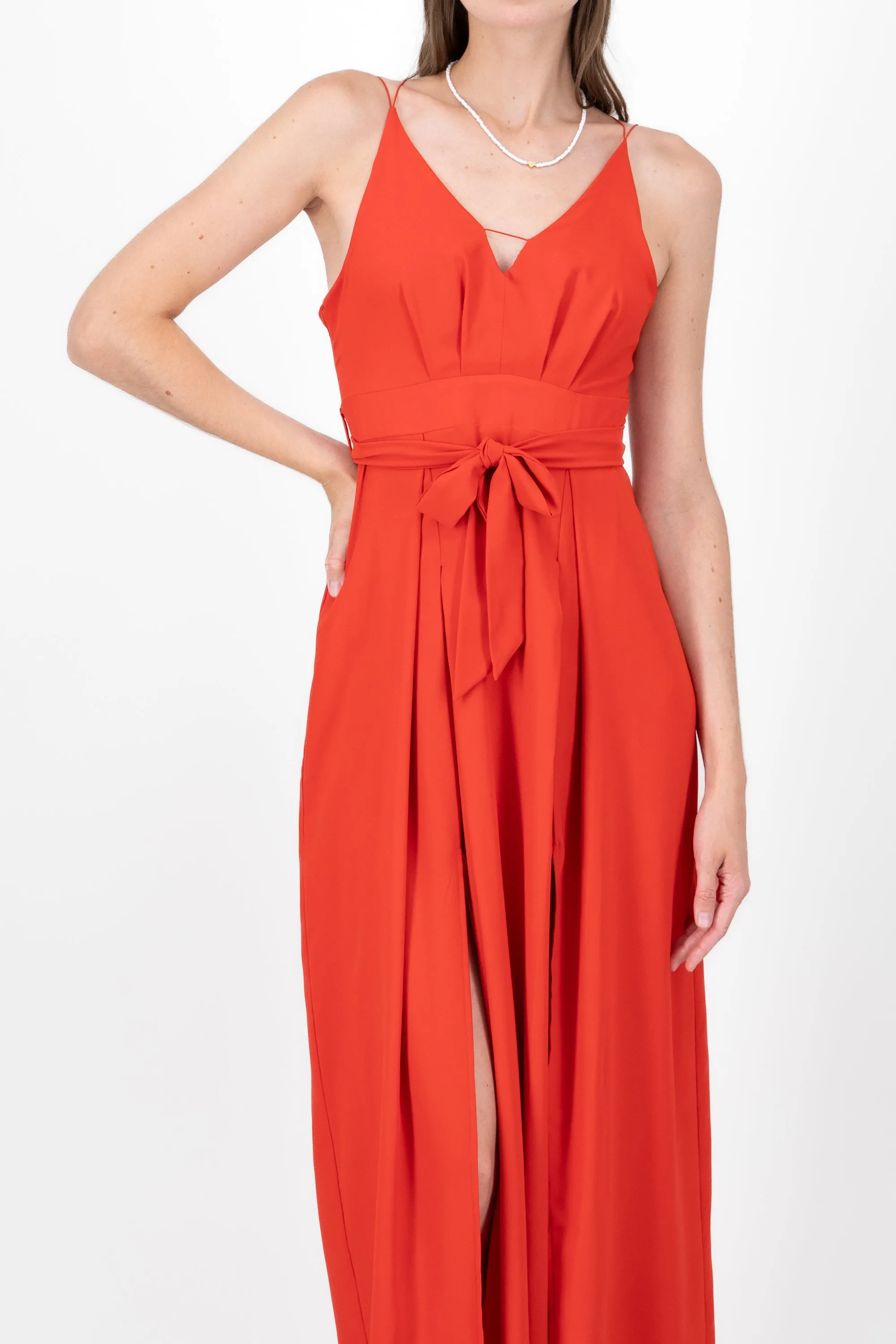 Vestido maxi escote v abertura pierna sold by Shasa product image thumbnail 5