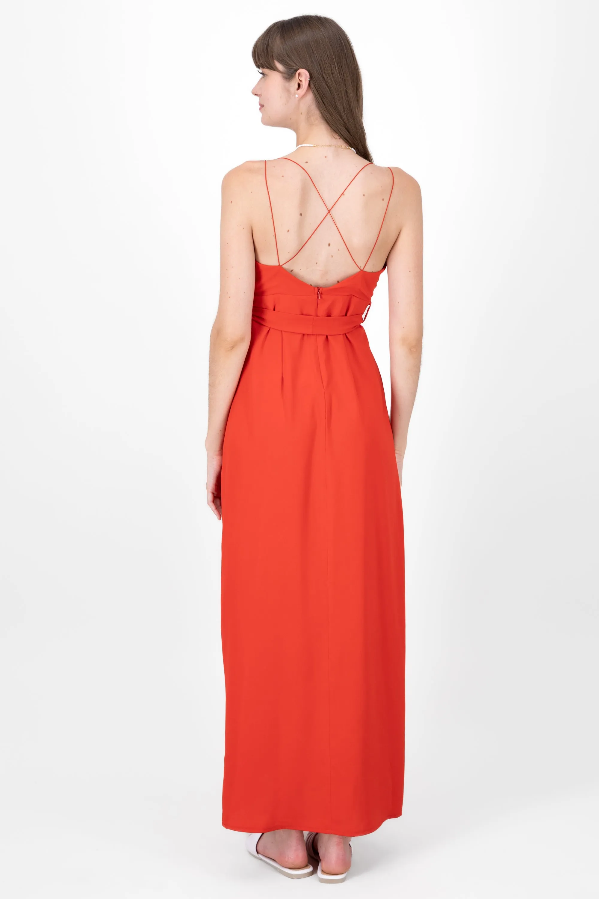 Vestido maxi escote v abertura pierna sold by Shasa product image thumbnail 4