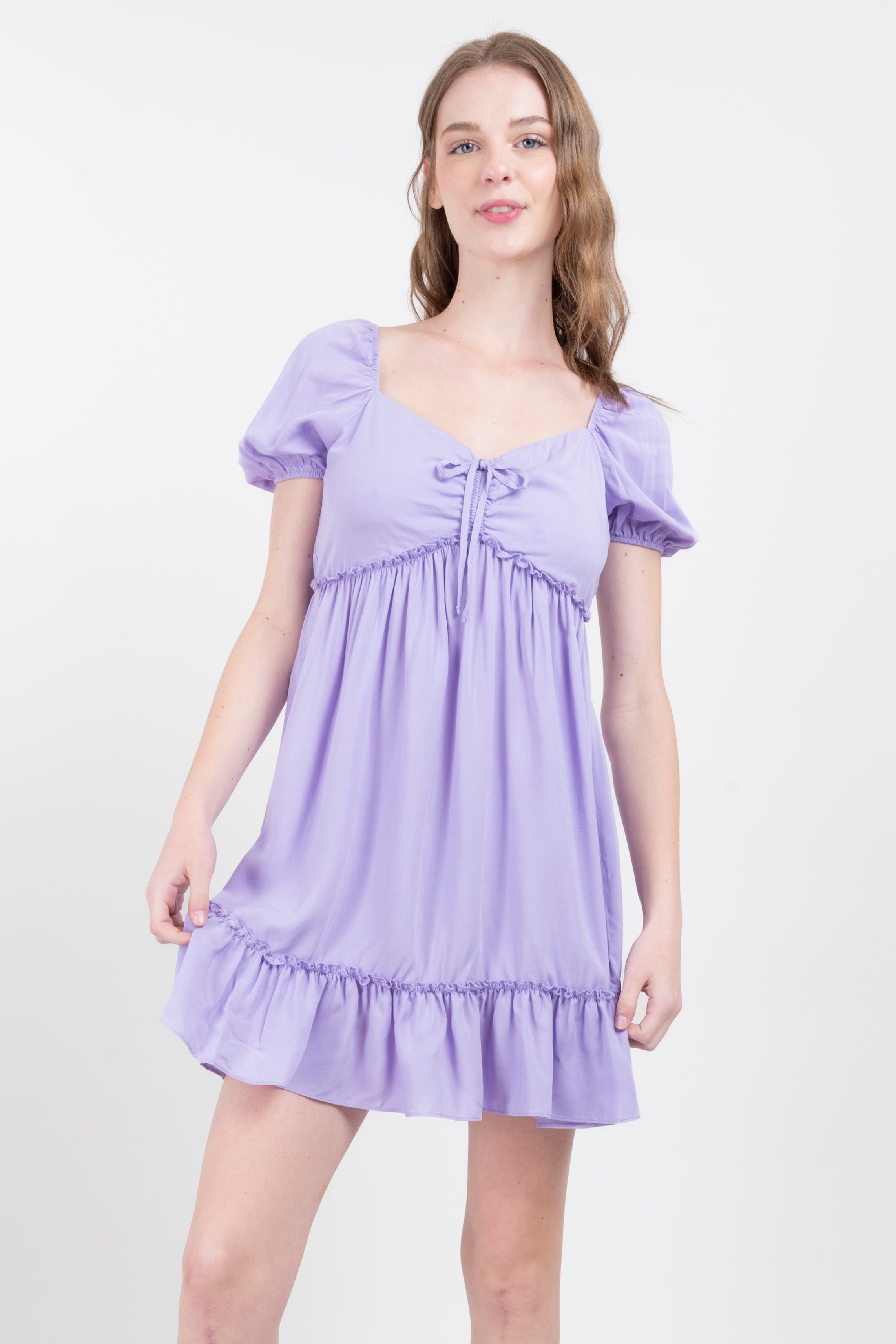 Vestido mini manga corta abullonada sold by Shasa