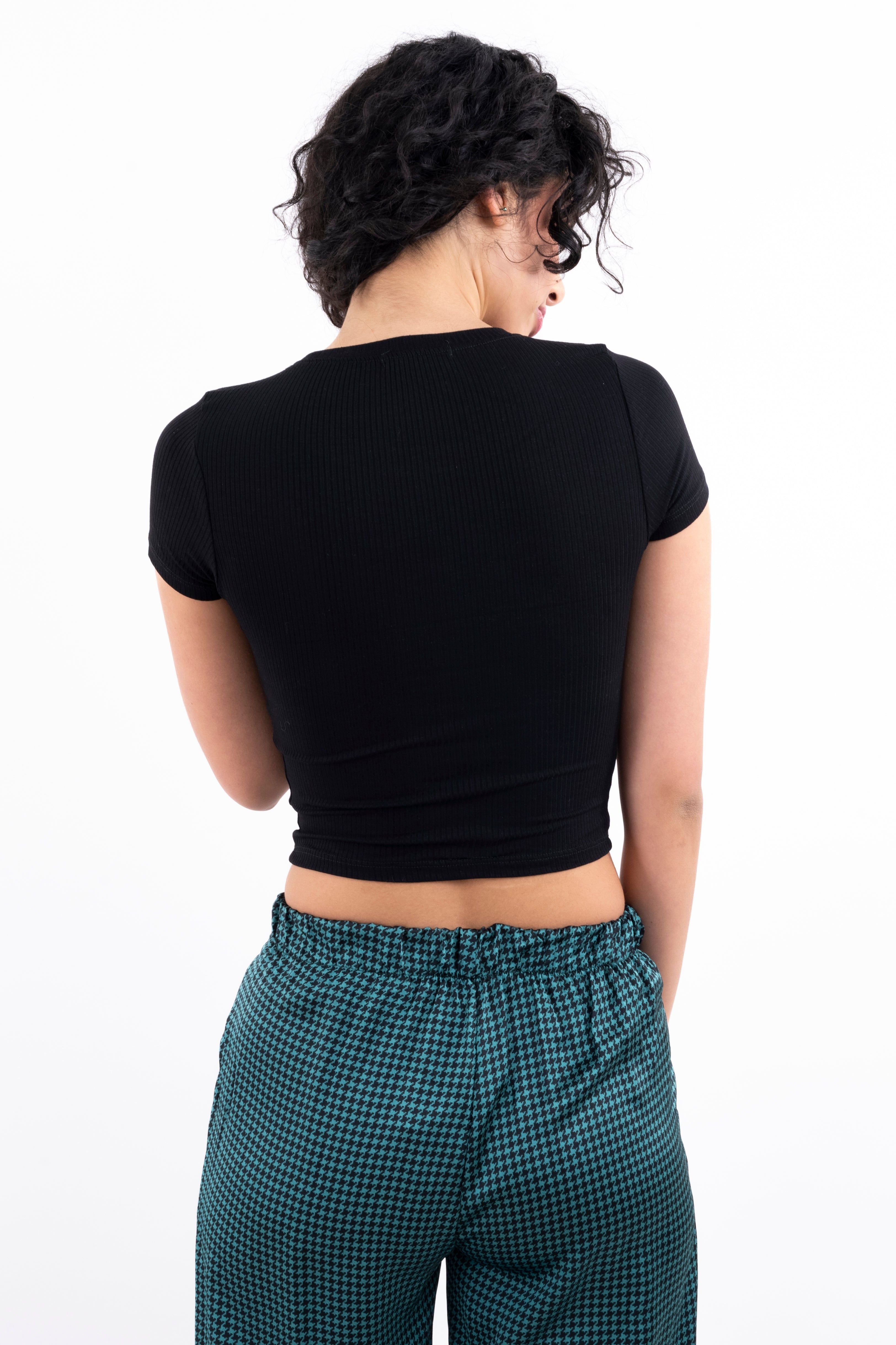 Top acanalado liso manga corta sold by Shasa product image thumbnail 4