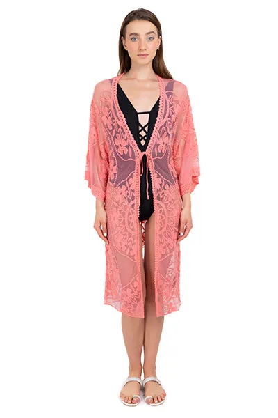 Kimono midi crochet mesh sold by Shasa product image thumbnail 2