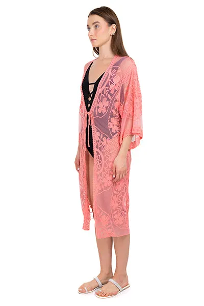 Kimono midi crochet mesh sold by Shasa product image thumbnail 3