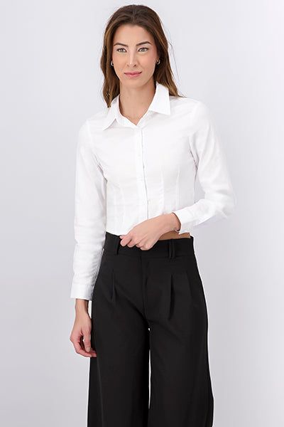 Camisa crop pinzas sold by Shasa product image thumbnail 2