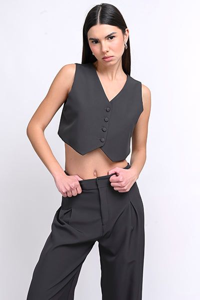 Chaleco Sastre Crop Con Botones Hypsters sold by Shasa