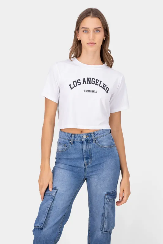 Playera crop los angeles sold by Shasa