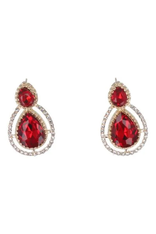Aretes Largos Gota Cristal sold by Shasa