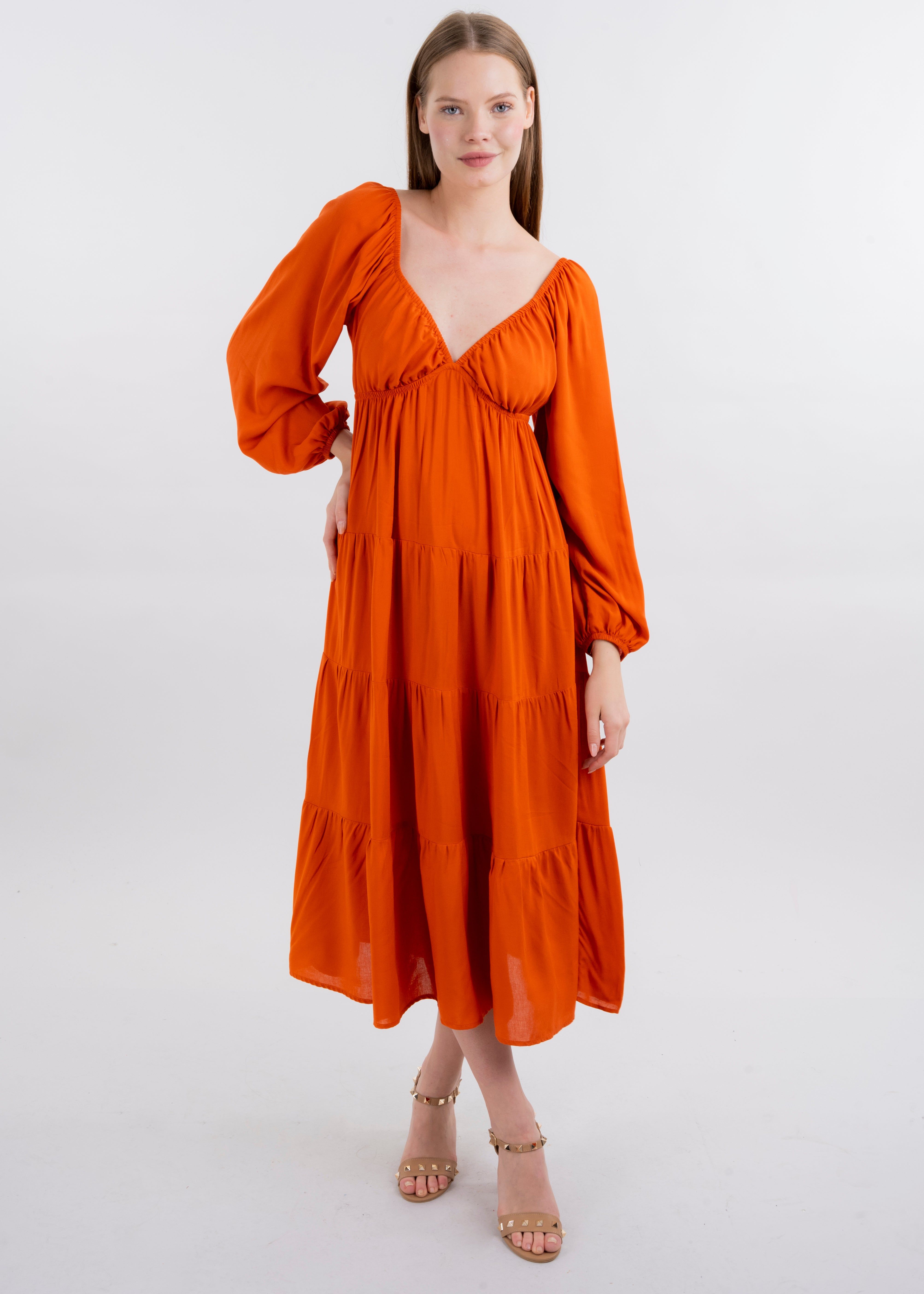 Vestido maxi manga larga amplio sold by Shasa