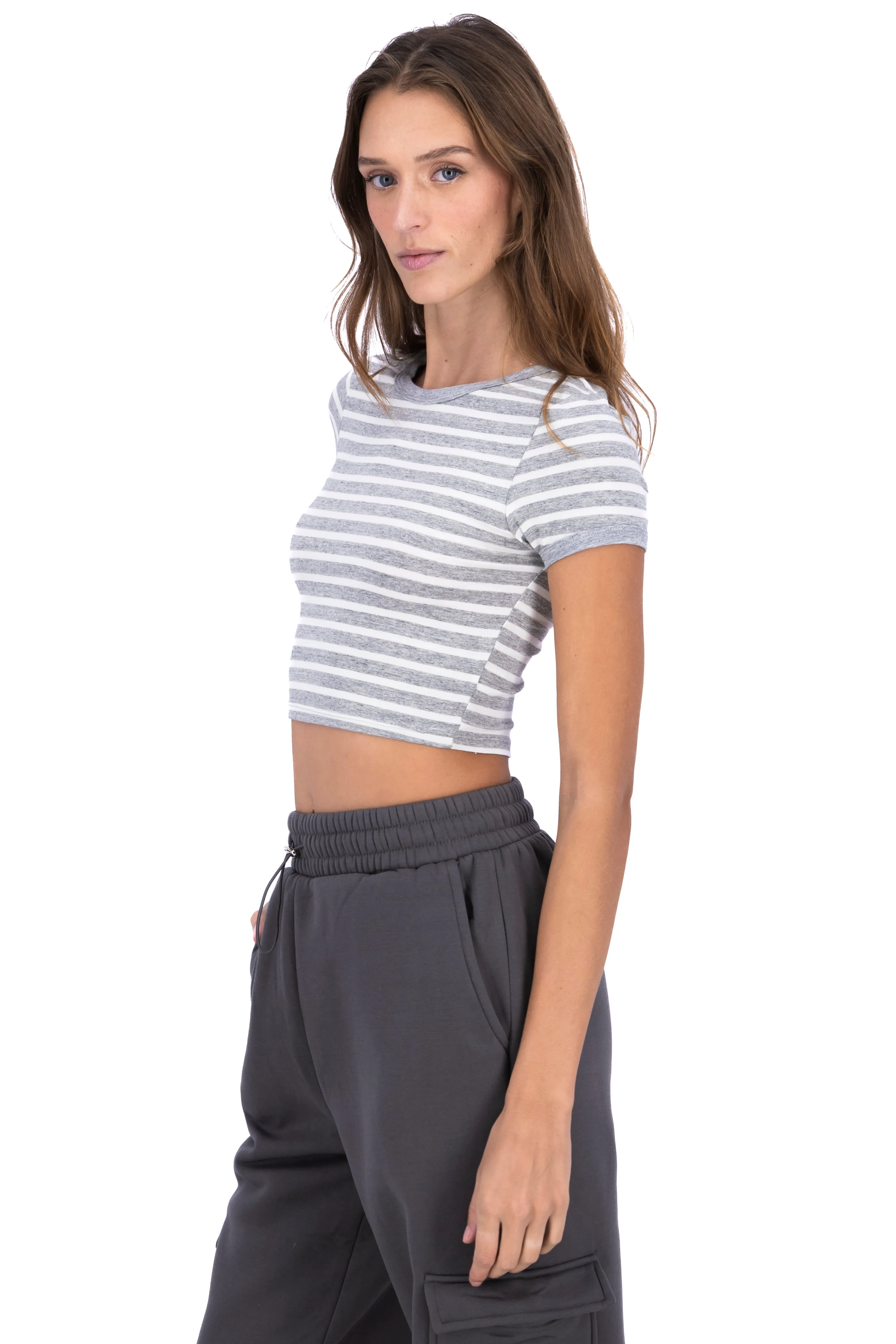 Playera crop líneas bicolor sold by Shasa product image thumbnail 3