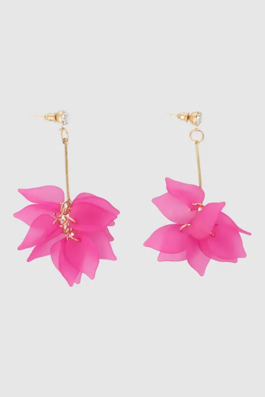 ARETES LARGOS PETALOS COLOR sold by Shasa