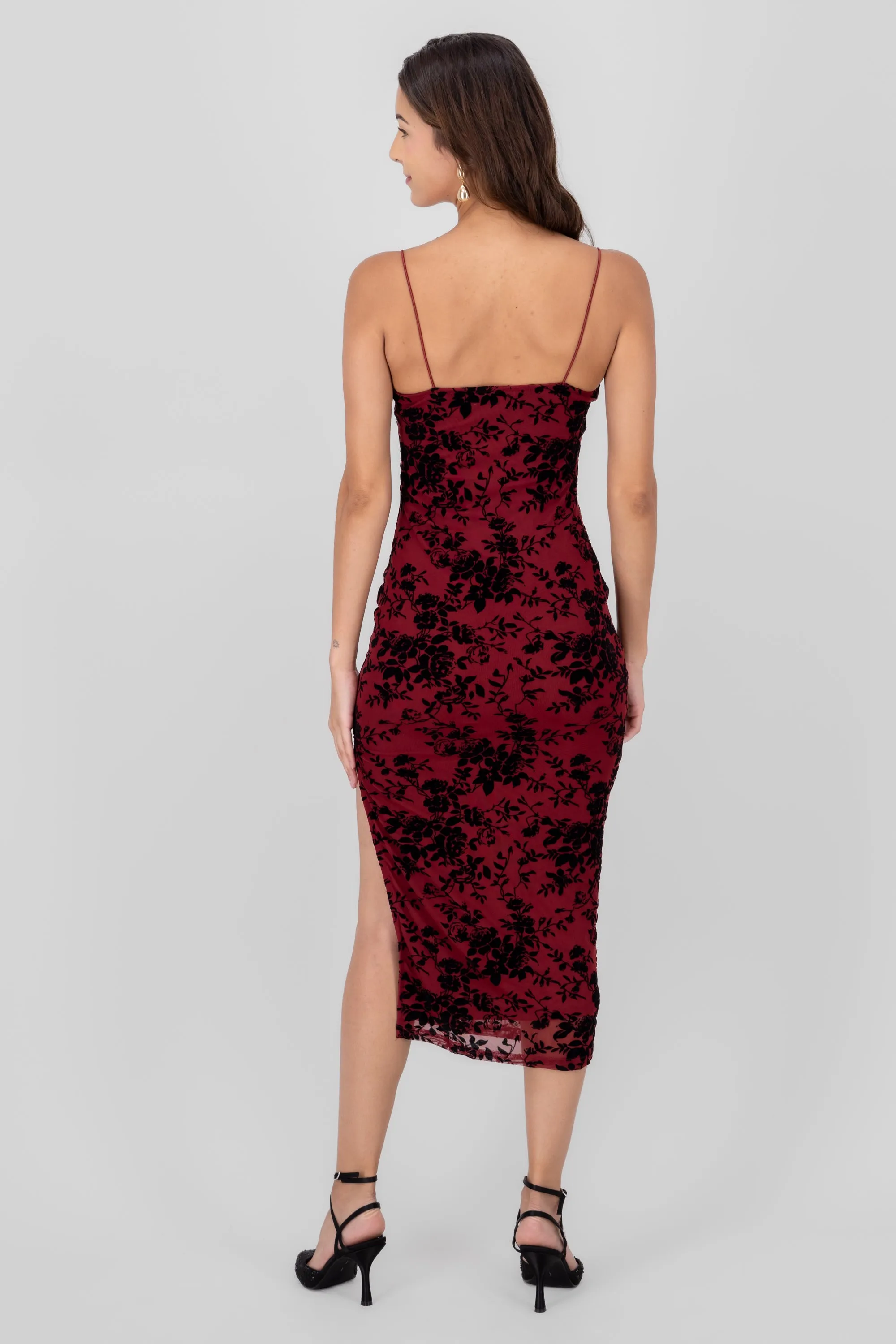 Vestido Midi Mesh Flock Flores sold by Shasa product image thumbnail 4