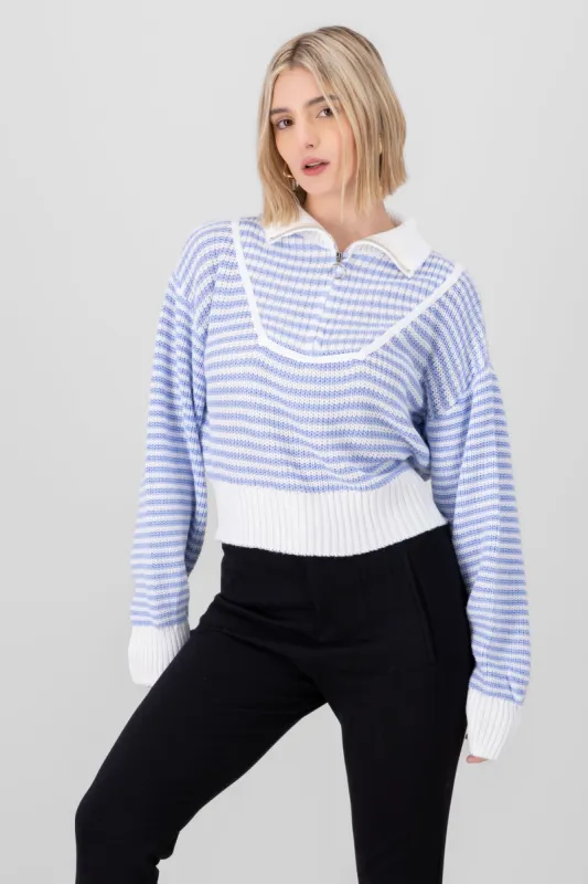 Sueter rayas cuello polo sold by Shasa