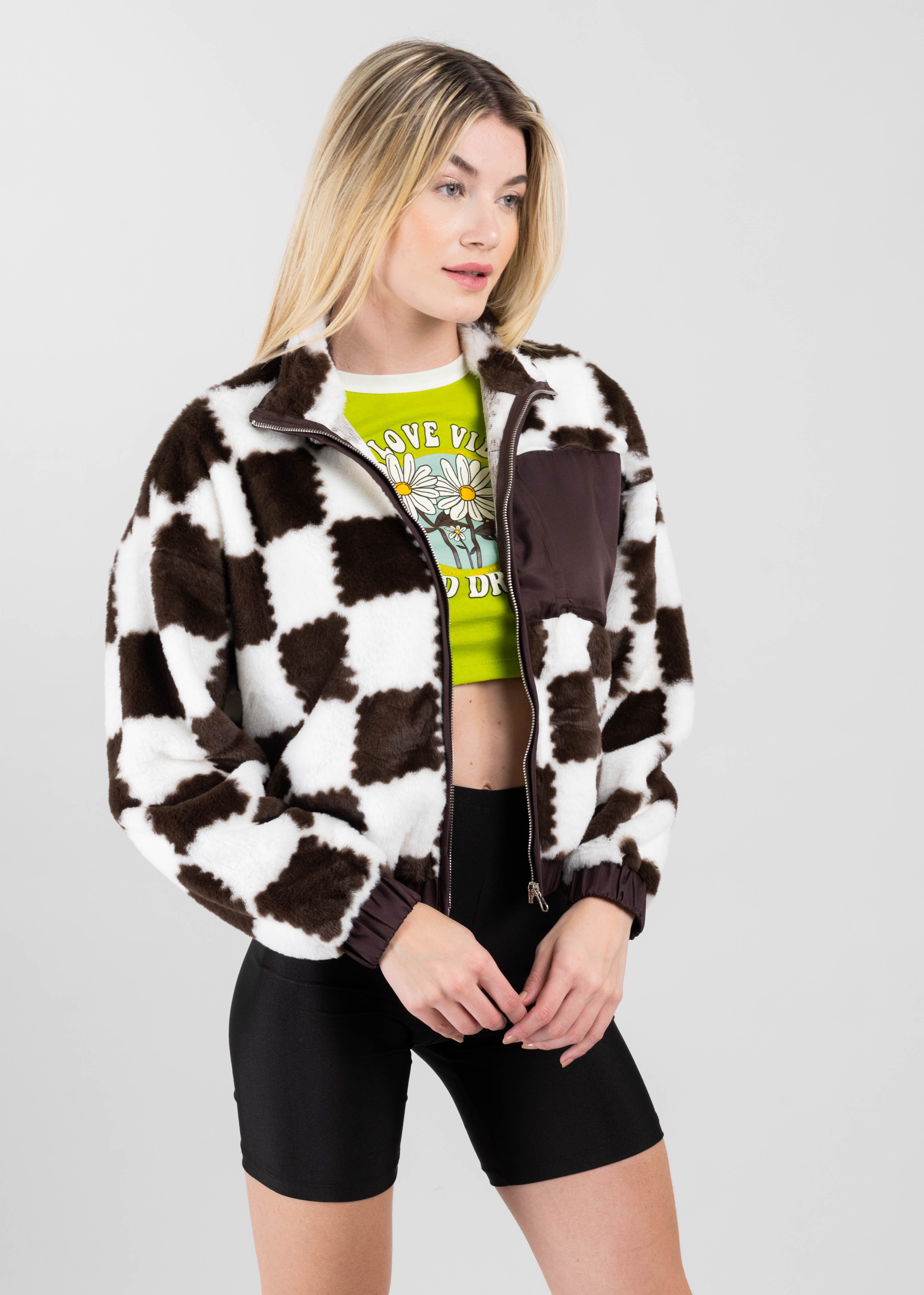 Chamarra Peluche Cuadros Ondulados sold by Shasa product image thumbnail 3