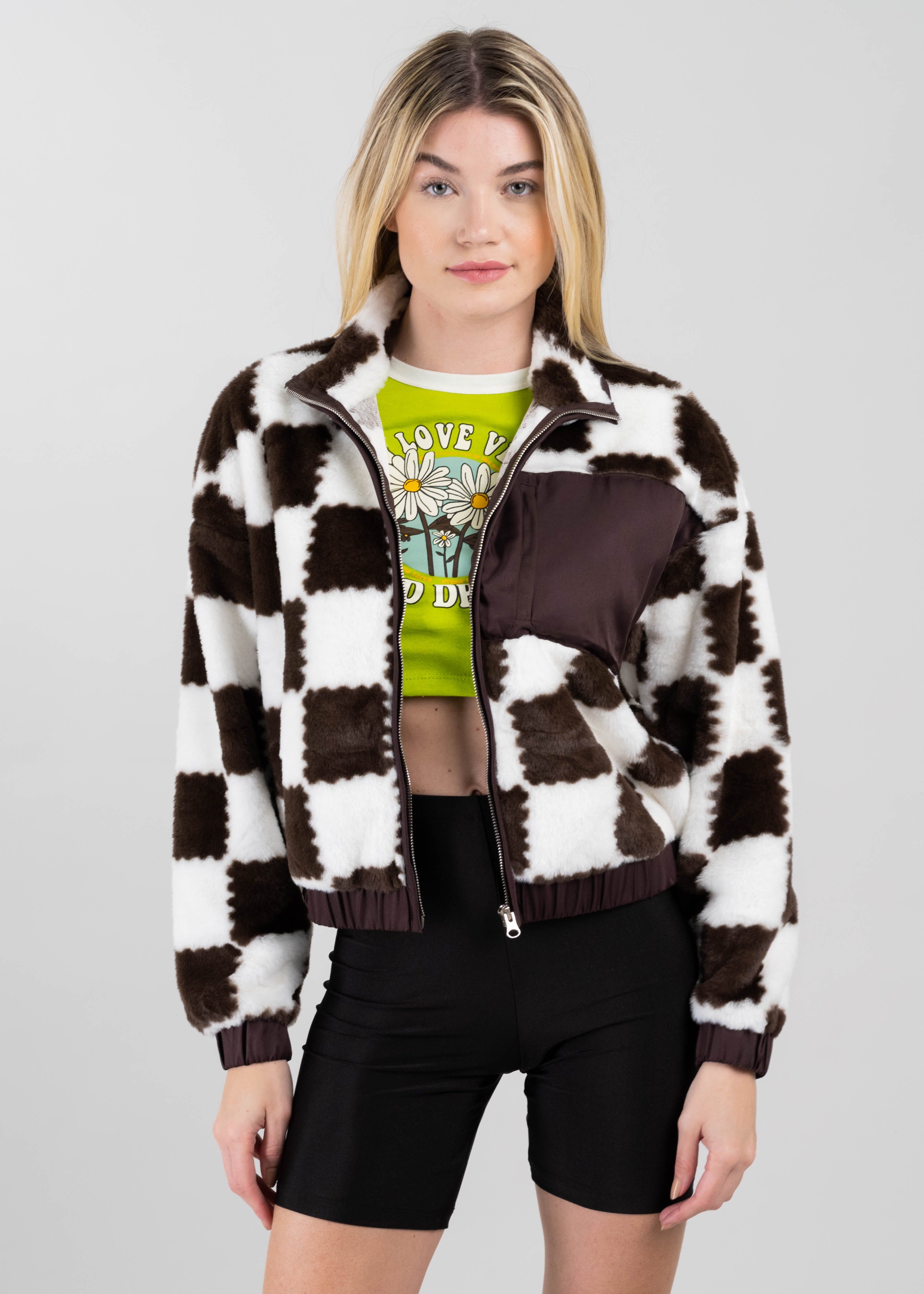 Chamarra Peluche Cuadros Ondulados sold by Shasa product image thumbnail 2