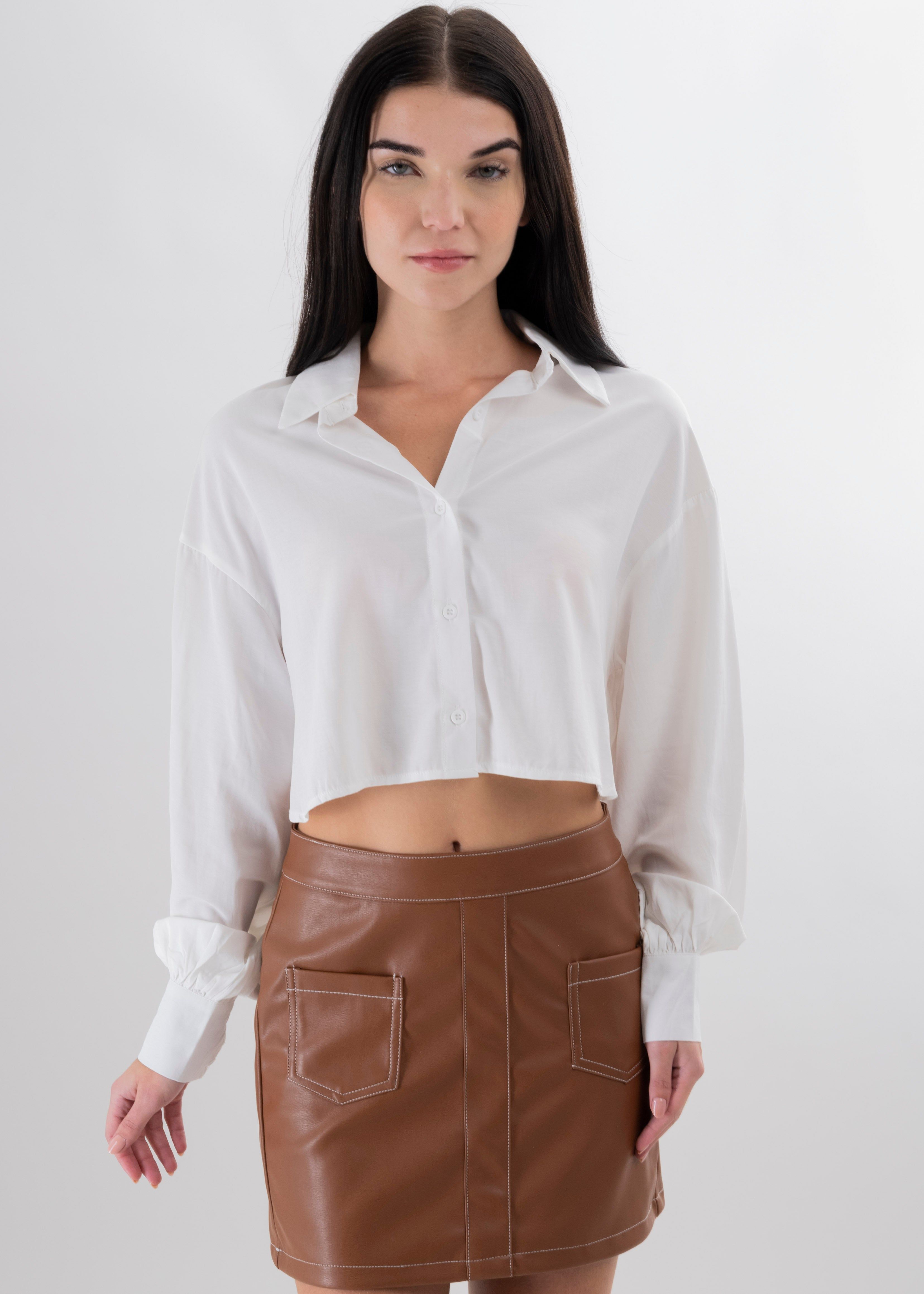 Camisa crop lisa manga larga sold by Shasa product image thumbnail 2