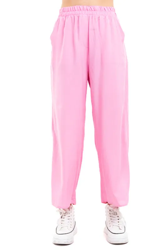 Pantalón Wide Leg Cintura Alta Fruncida sold by Shasa