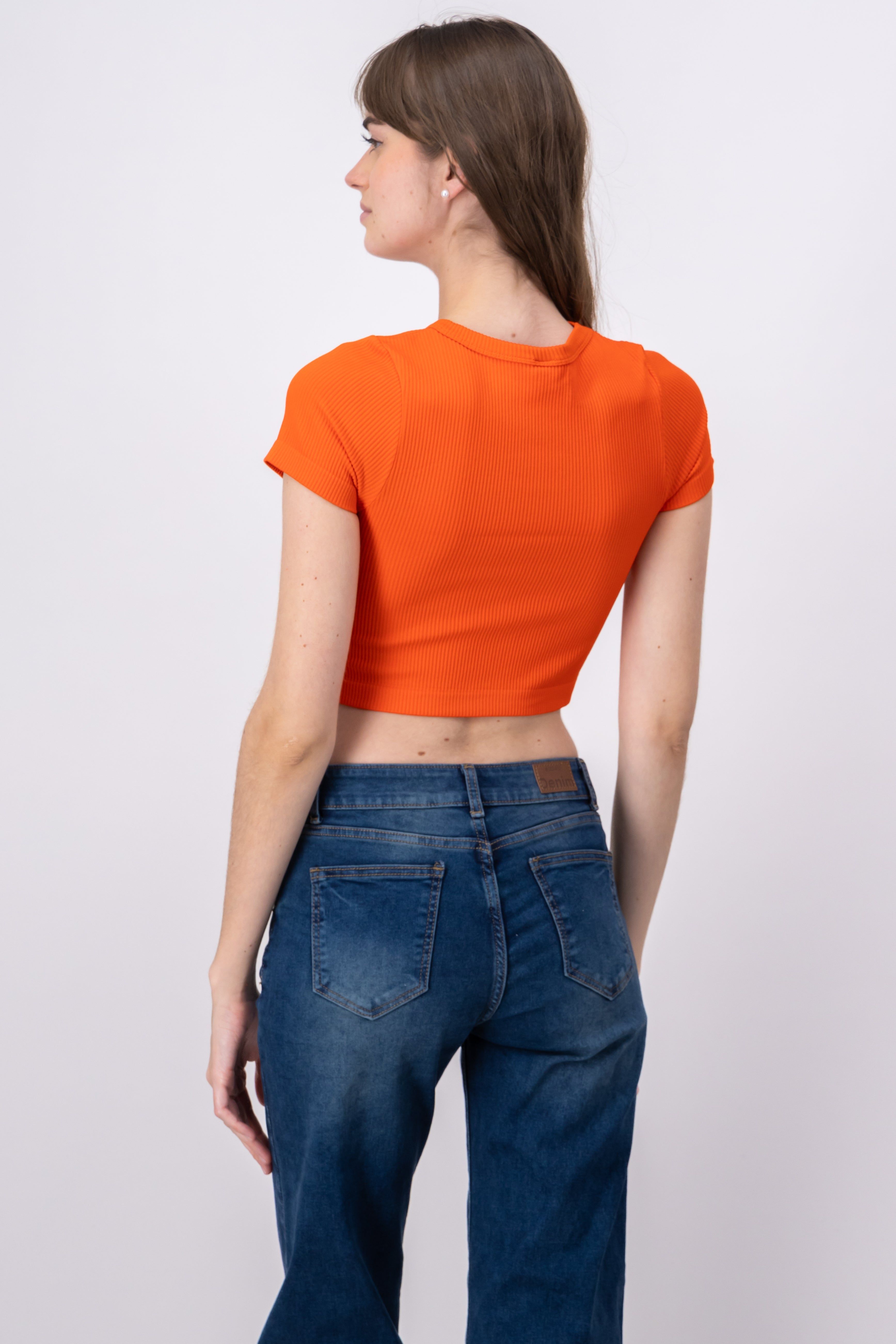 Top Crop Acanalado Manga Corta sold by Shasa product image thumbnail 4