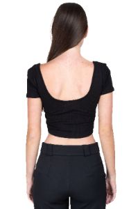 Top acanalado liso encaje sold by Shasa