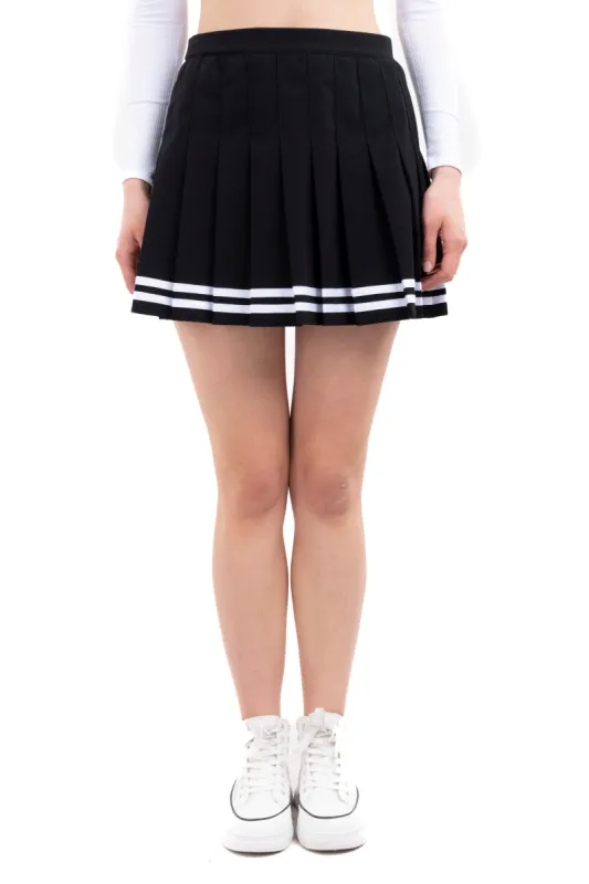 Falda mini tableada líneas sold by Shasa